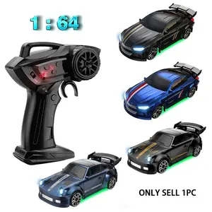 1:64 Remote Control Drift Car, RC Drift Car, 1 Box 4WD Desktop Racing Car Toy Car with Simulated Car Lights, Creative Car Toy, Birthday Holiday Gift, Remote Controlled Vehicle, RC Cars