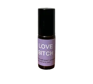 MagicMamaCo LOVE Oil Roller with Crystal 5ml Glass Amber Bottle Aromatic Blend for Self Love & Comfort