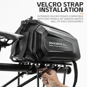 ROCKBROS Bike Rack Bags - Hard Shell Bicycle Rear Rack Bag Large Pannier for Bicycle Rear Rack Bags Bike Rear Seat Bag Bike Trunk Bag Ebike Battery Bag Bike Saddle Bag for Rear Rack Bike Accessories