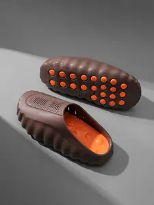 7 Colors, Sizes 38-45, Men's Fashion Massage Slippers, Eva Soft Elastic Thick Sole Anti-Slip Holey Shoes, Breathable Open-Toe Sports Sandals