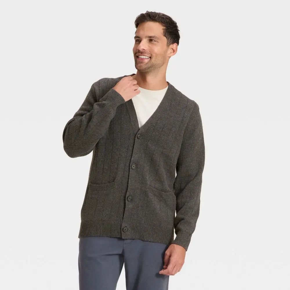Men's Soft Knit V-Neck Cardigan Sweater - Goodfellow & Co