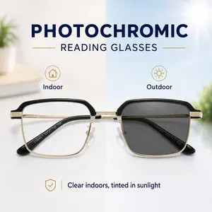 +1.00 HD Auto-Adjusting Non-Prescription Reading Glasses for Men and Women, Anti Blue Light UV Protection Readers, Comfortable Universal Fit Eyeglasses for Computer Work Travel Everyday Wear