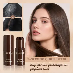 Two-In-One Hairline Filler Stick with Brush Head, Waterproof Long-Lasting Natural Makeup, Covers Roots and Sparse Hair, Covering Grey Hair, Lightweight Texture