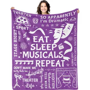 festival Theater Gifts Blanket, Musical Theater Gifts, Broadway Gifts, Theatre Gift for Women/Teen Girls/Kid, Gift for Theatre Lovers, Theatre Actors Throw