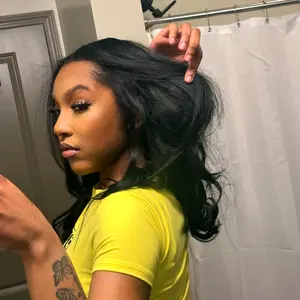 Tinashe Layers U Part Butterfly Loose Body Wave & Yaki Straight & Straight Human Hair U Part Wigs Real Scalp Beginner Friendly Natural Color Wigs Black Friday Christmas Gift