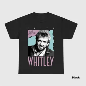 Vintage Keith Whitley Music Legend Tribute Tee Classic Country Shirt Gift For Fans Men And Women Novelty Graphic T Shirt funny tshirt Undershirts Tees Casual Streetwear Classic Plain Men's Women Cotton Moisture Wicking Short Sleeve Crew Neck