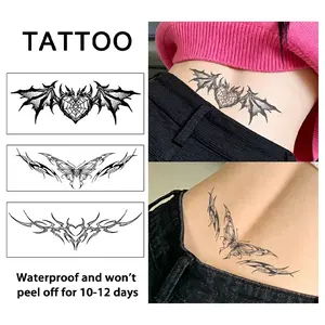 Sexy Temporary Tattoo Stickers Fake Tattoos Waterproof Long-Lasting 7-15 Days, Half-Permanent Herbal Tribal Tattoos for Men and Women, Suitable for Arms Legs Back