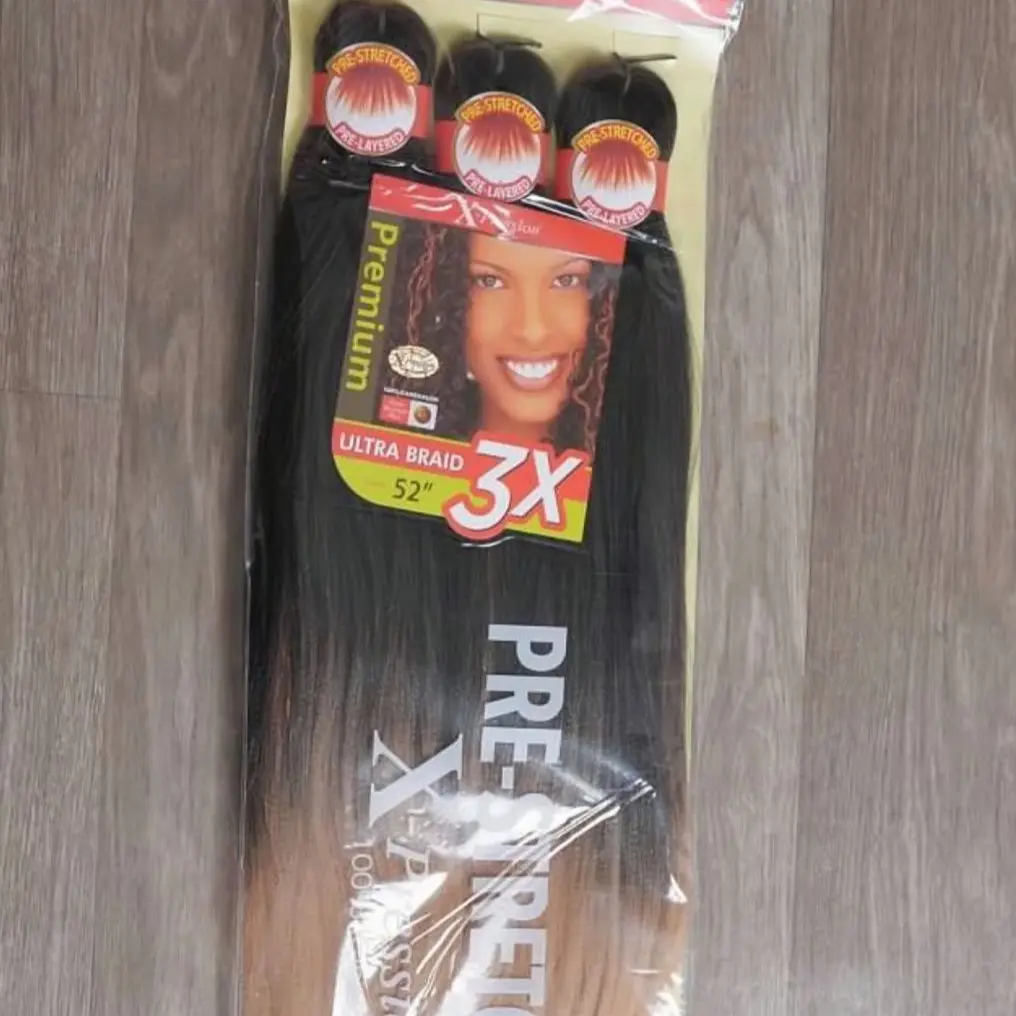 Pre-Stretched X-Pression Ultra Braid – 52” 3X Double Color Braiding Hair
