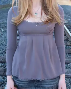 Grey Babydoll Top