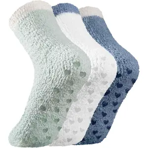 Slipper Socks  Women - Fuzzy Socks  Women, Womens Non Slip Fluffy socks Hospital Cozy socks with Grips