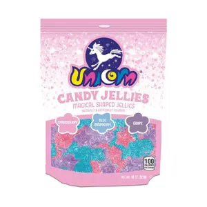 Unicorn Candy Jellies Magical Shaped Jelly Candy – Resealable 10 Ounce Bag of Stars, Moons, and Diamond Shaped Jelly Candy