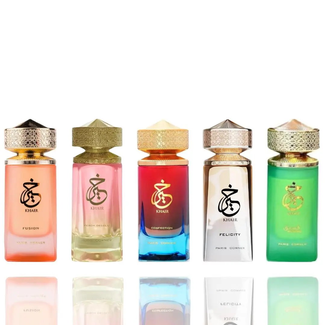 Paris Corner Khair Confection + Khair Pistachio + KHAIR FELICITY + Khair Fusion + Khair Peach Delulu - 5 pcs Fragrance Gift Bundle
