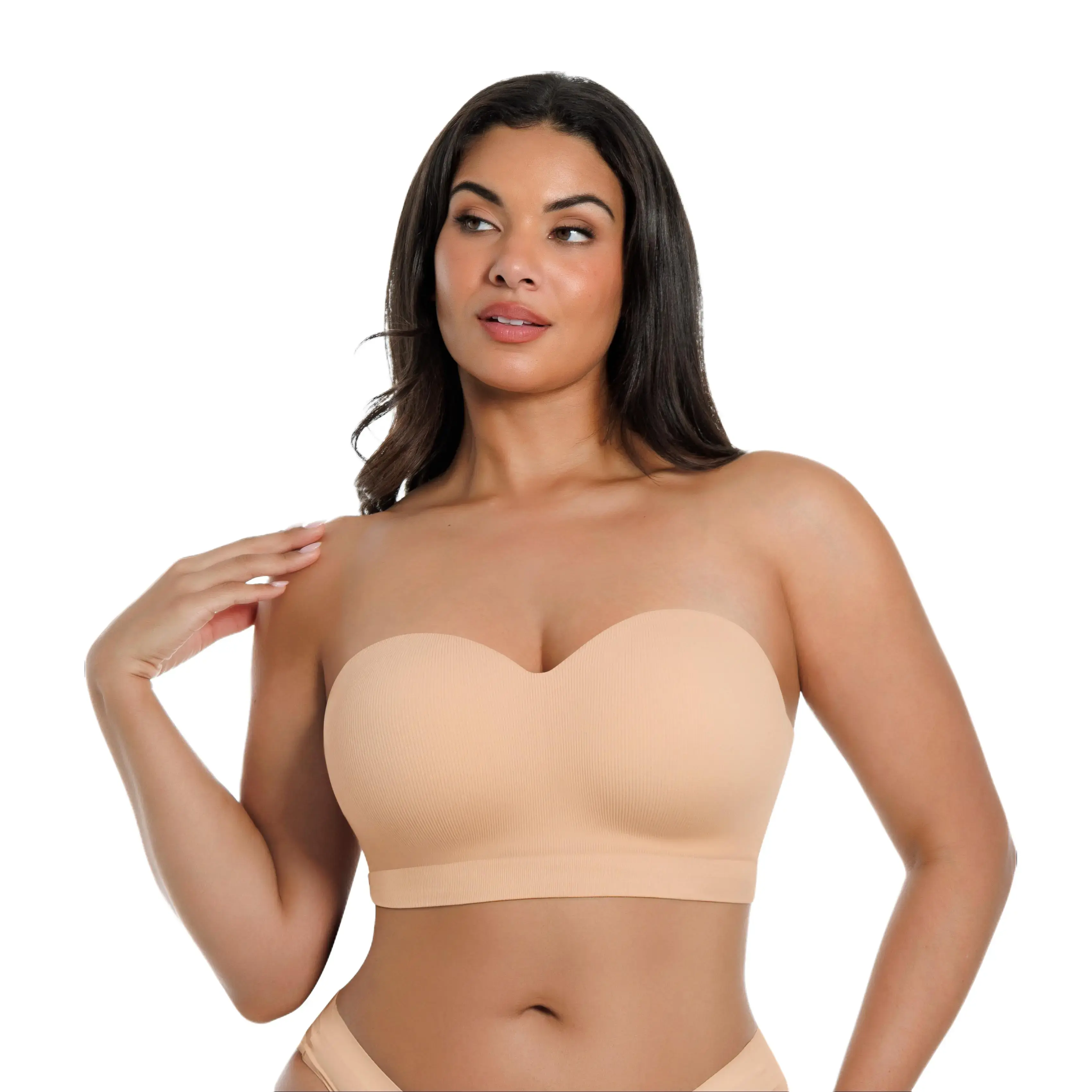SHAPELLX Bare Essentials AirSlim VersaFit Seamless Strapless Non-slip Wire-free Versatile Back Smoothing Bra