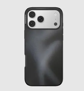 PopSockets MagSafe PopCase - Black Smoke Mirror Cellphone Case with Protective Casing, Handheld Grip, and Mobile Device Accessory