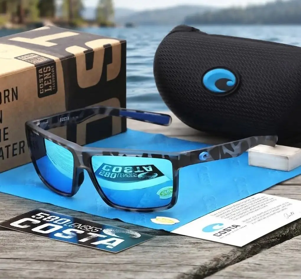[Full Box] Costa Del Mar Classic Sport Sunglasses, Polarized Lens, UV Protection for Men Outdoor Activities