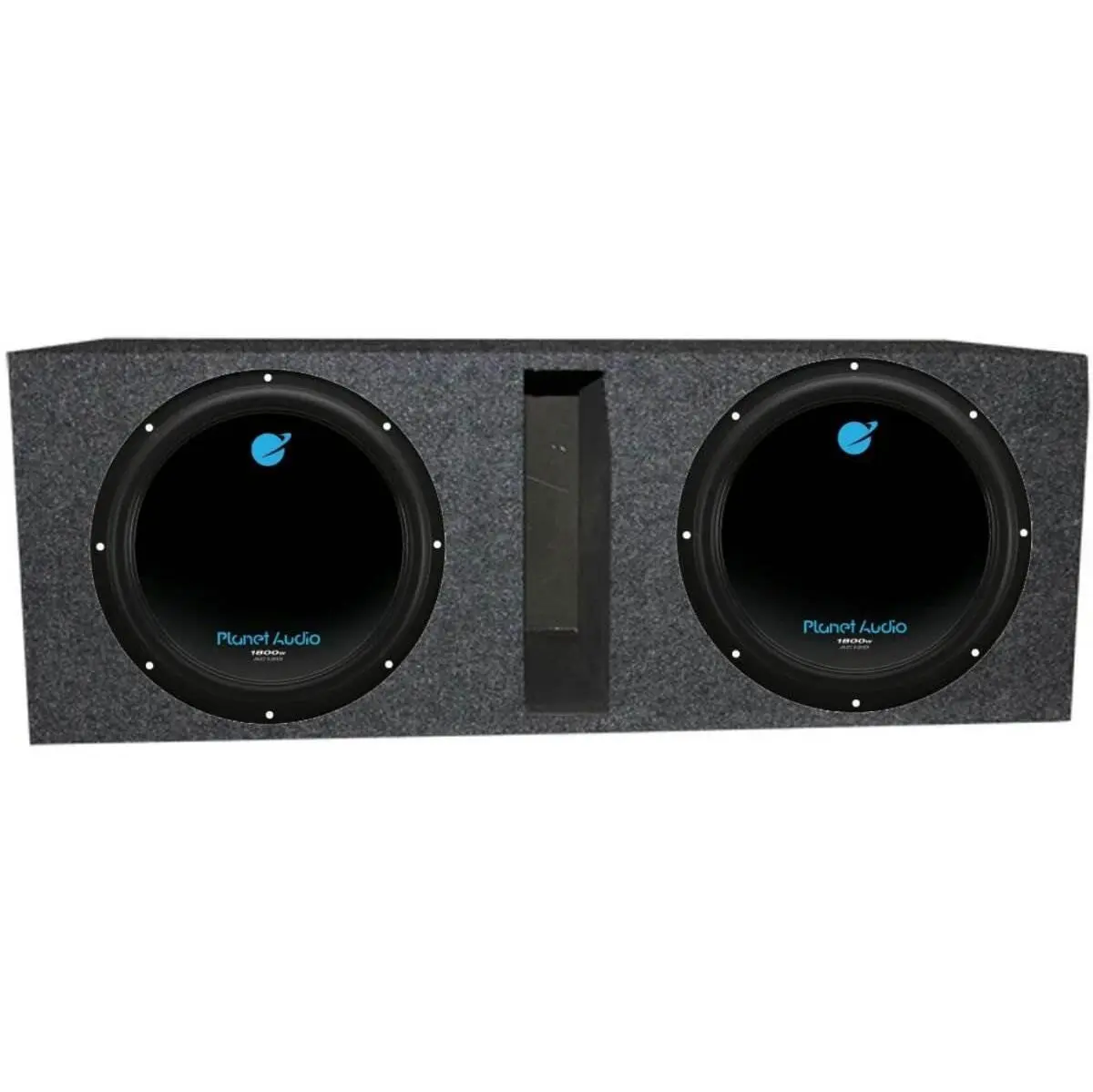 Planet Audio AC12D 12" 3600W 4 Ohm DVC Car Subwoofer Pair w/ Dual Sub Enclosure