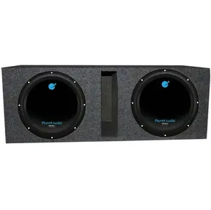 Planet Audio AC12D 12" 3600W 4 Ohm DVC Car Subwoofer Pair w/ Dual Sub Enclosure