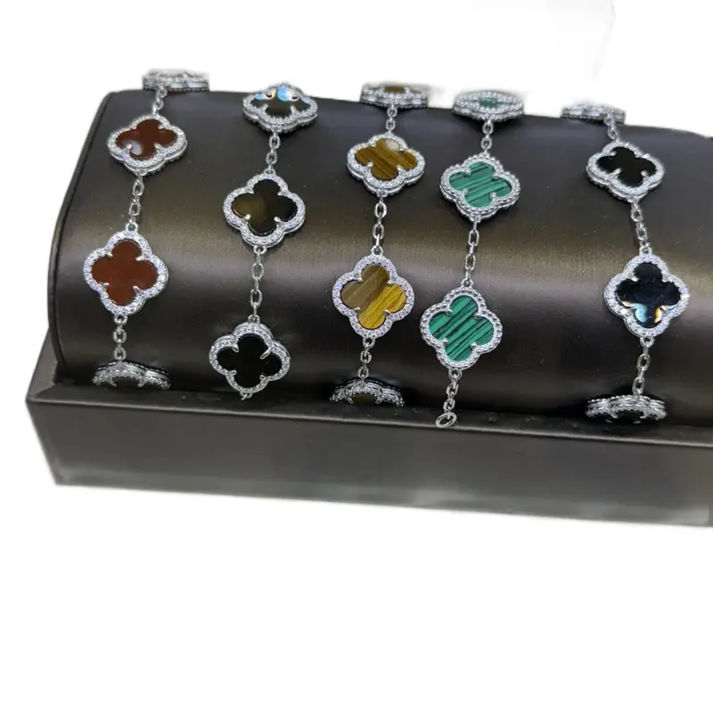 Cleef Bracelet - Elegant Design with Colorful Elements and Chain Structure as Shown bracelets