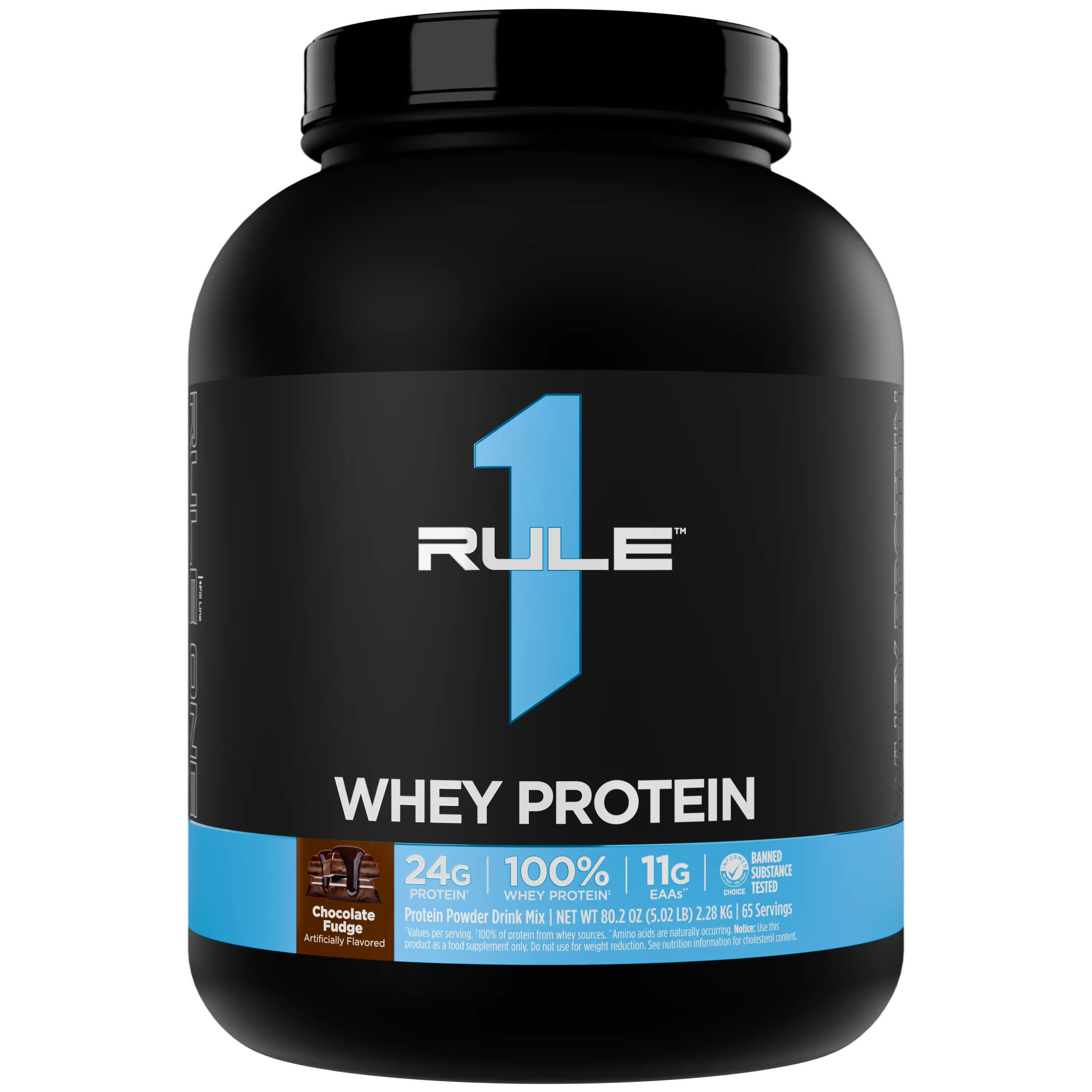 Rule 1 Whey Protein – 24g Fast-Acting Protein from All-Whey Sources with Naturally Occurring Essential Aminos & BCAAs for Muscle Recovery after Workouts or Anytime Use, 5 lb, Made in the USA