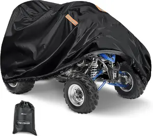 Nilight ATV Cover Waterproof 420D Heavy Duty Ripstop Material Black Protects 4 Wheeler from Snow Rain All Season All Weather UV Protection Fits up to 82"(82'' Lx47''W x 45''H) Vehicle Motorbike  dealsforyoudays