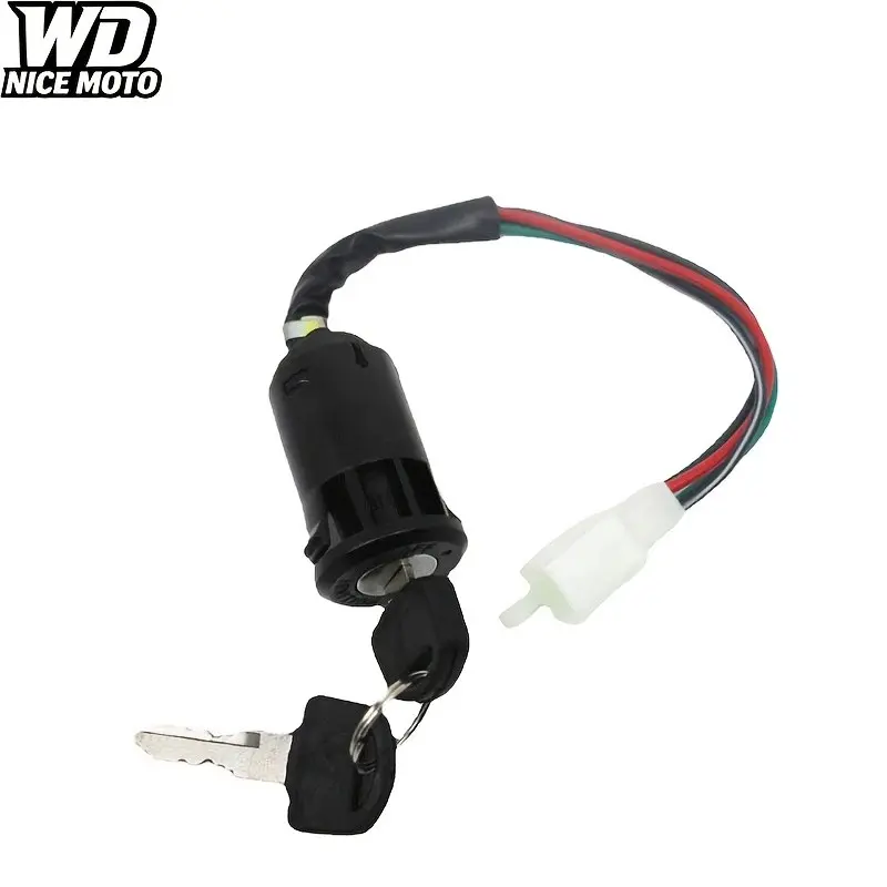 WD NICE MOTO 1pc 50cc-250cc Motorcycle Ignition Switch with Keys, Scooter Accessories, Replacement Parts for Quad Dirt Bike, Atv On/off