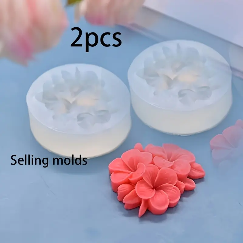 Egg shaped silicone molds for weddings and DIY crafts, 2pcs of high-quality reusable silicone molds, creative resin, candle, clay, Soap Making Supplies, and soap decorations, resin crafts, holiday decorations, holiday gifts Daisy Flower silicone mold