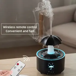 Umbrella Design Aromatherapy Humidifier, Rotating Water Drop Essential Oil Diffuser, 7 Color LED Bedroom Warm Air Humidifier, Fragrance Aroma Humidifier