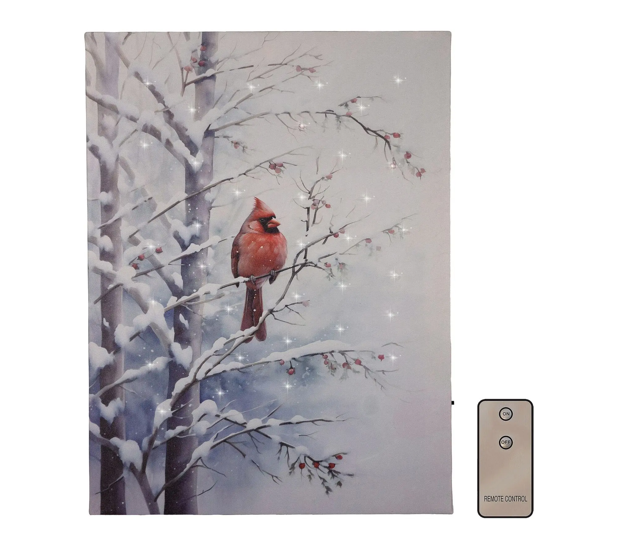 LumaBase Battery-Operated Lighted Wall Art - Red Cardinal