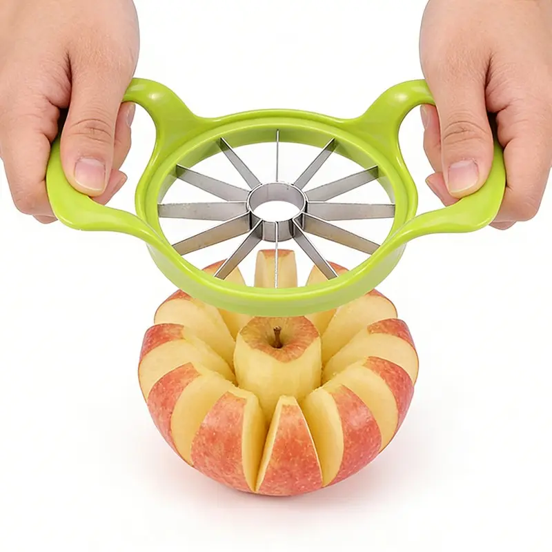 Apple Slicer Reusable Core Remover Kitchen Apple Chopper Creative Fruit Cutter Stainless Steel Fruit Slicer Kitchen Gadget Corer Kitchenware Durable Fruit Tool