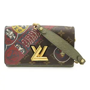 Pre-owned Louis Vuitton Canvas Small Leather Goods Twist Monogram Epi Chain Long Wallet