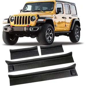 4PCS for Jeep Gladiator Door Sill Guards Kit for 2018-2025 Jeep Wrangler Accessories Door Entry Guard Protector for 2020-2024 Jeep Gladiator JT Accessories