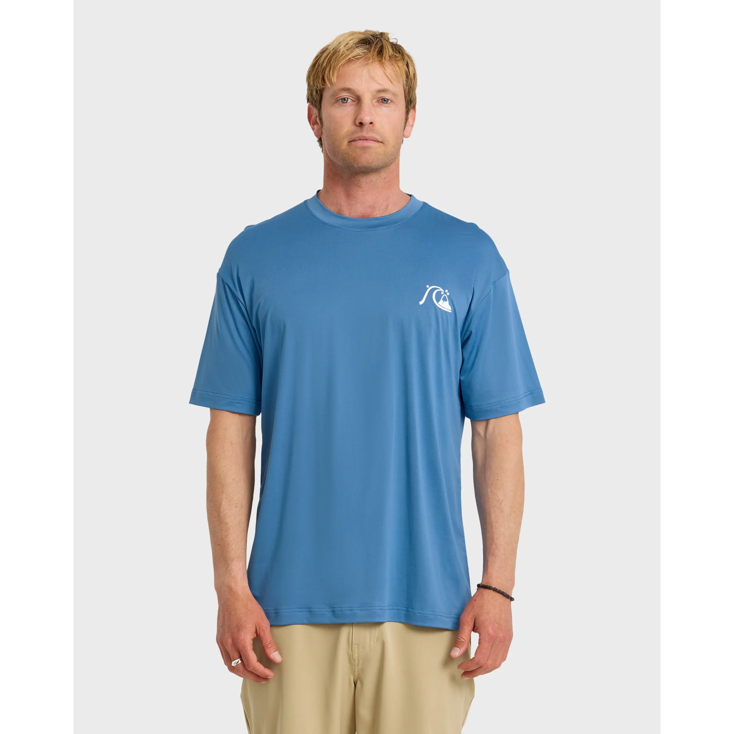 Quiksilver | DNA Logo UPF 50 Short Sleeve Surf Shirt | Men's Stretch Fit Signature Logo | Surf & Swim & Sun Protection