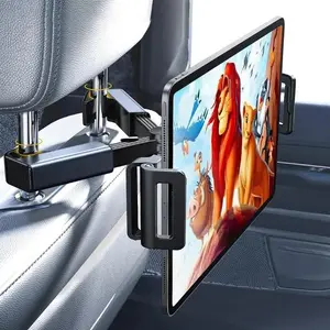 Car Seat Headrest Tablet Holder, Adjustable Seat Tablet Mount, Retractable Cell Phone Bracket, Car Cellphone Mount, Car Phone Stand, Car Interior Accessories