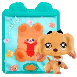 Lps Cocker Spaniel Collectible Doll, Snowflake, Mini Pet Shop Rare Figure, Birthday Christmas Halloween Gift, with Accessories