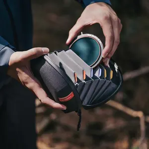 PGYTECH Hard Lens Filter Pouch Up to 100mm Waterproof & Dustproof Camera Filter Storage Wallet with 7 Pockets