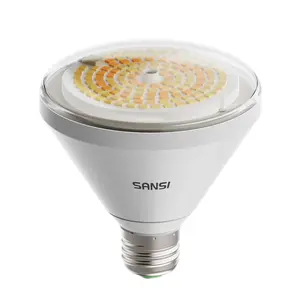 SANSI 24W Equivalent to 250W LED Grow Light Bulb, 3000K+5000K+660nm+730nm Specialty Spectrum, with Samsung LM301B Diodes，IP54 Waterproof Grow Light for Indoor Outdoor Plants