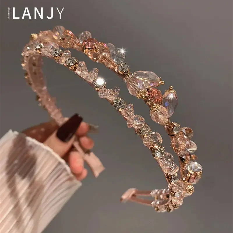 Ethereal Double-Layer Crystal Headband—A Versatile Hair Accessory