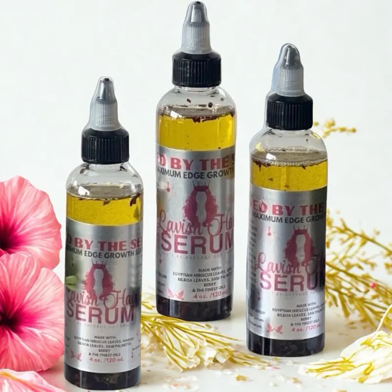 Edge Growth Hair Serum with Hibiscus & Saw Palmetto, Nourishing Vegan Haircare Treatment for All Hair Types, Alcohol & Sulfate-Free, 120 ml, Gentle, Wavy, Textured, Non Toxic, Adults, Plant Based, Cruelty Free, Organic, Hair Growth