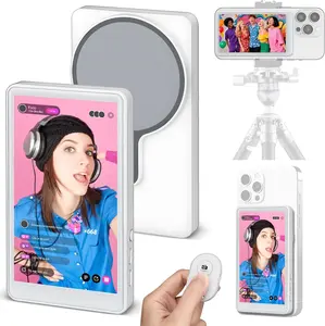 HKCULM Vlog Selfie Monitor Screen with Wireless&Remote Control 1800mAh Battery, Back Camera Monito for iPhone & Android Phone,Selfie Monitor Screen Phone