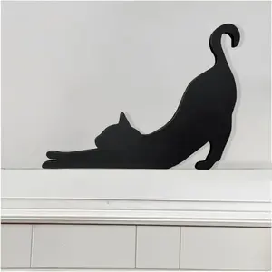 Cat Design Wall Decor, Creative Cat Silhouette Wall Decor, Wall Hanging Decor for Home Living Room Bedroom Office, Decoration Items