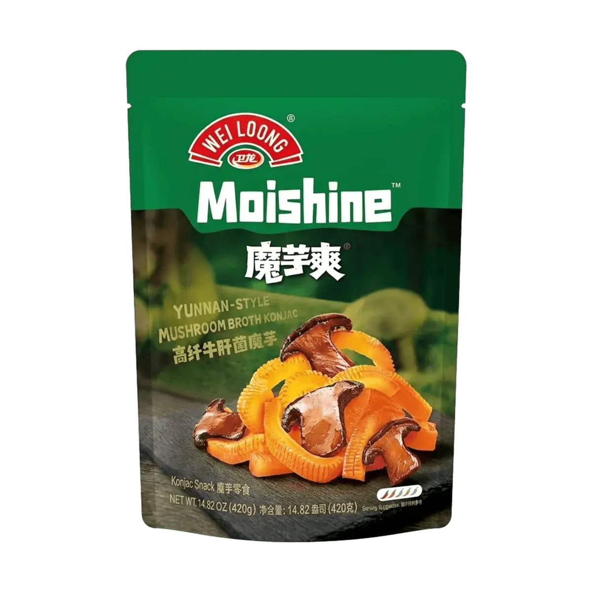 WEILONG Konjac Jelly Snack - High Fiber, Low Calorie, Low Sugar - Original Flavor, 420g