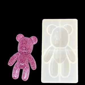 3D Bear Pendant Keychain Kawaii Resin Mold Jewelry Silicone Molds for Epoxy Resin Casting DIY Crafts Jewelry Making