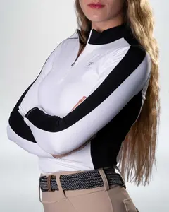 Lux Two-Toned Quarter Zip White