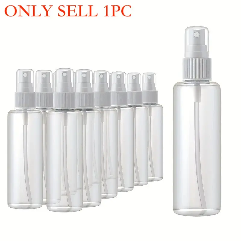 50ML Empty Clear Spray Bottle, 1 Count Spray Bottle for Cleaning Solutions, Essential Oils, Multifunctional Storage Bottle, Refillable Travel Dispenser Bottle for Home & Travel, Tin, Multipurpose Storage