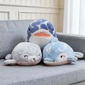 11.8in Large Ocean Animal Stuffed Animal, Super Soft Fluffy Squishies Toys, Cuddly Huggable Pillow, Kids Birthday Gift ,  Stocking Stuffers,summervibes Stuffedanimals plushies porch goose pillow toy  tiktok shop deals  mothers day gift