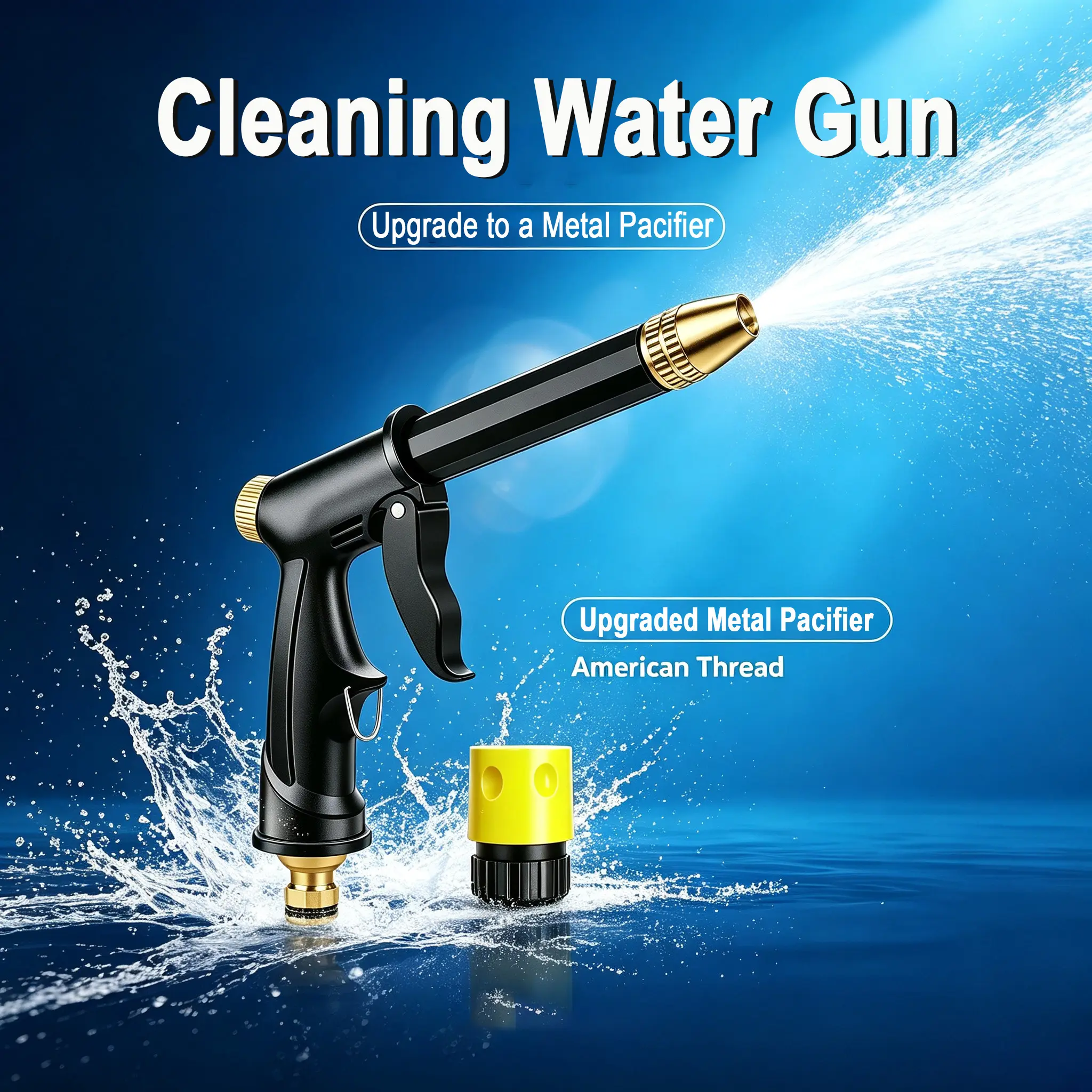 Portable Garden Water Gun With 3 Adjustable Spray Modes Perfect For Auto Washing Household Cleaning Garden Irrigation,Car Washing & Maintenance Tool, Pet Cleaning Tool & Dealsforyoudays Watering Tool Watering Attachment