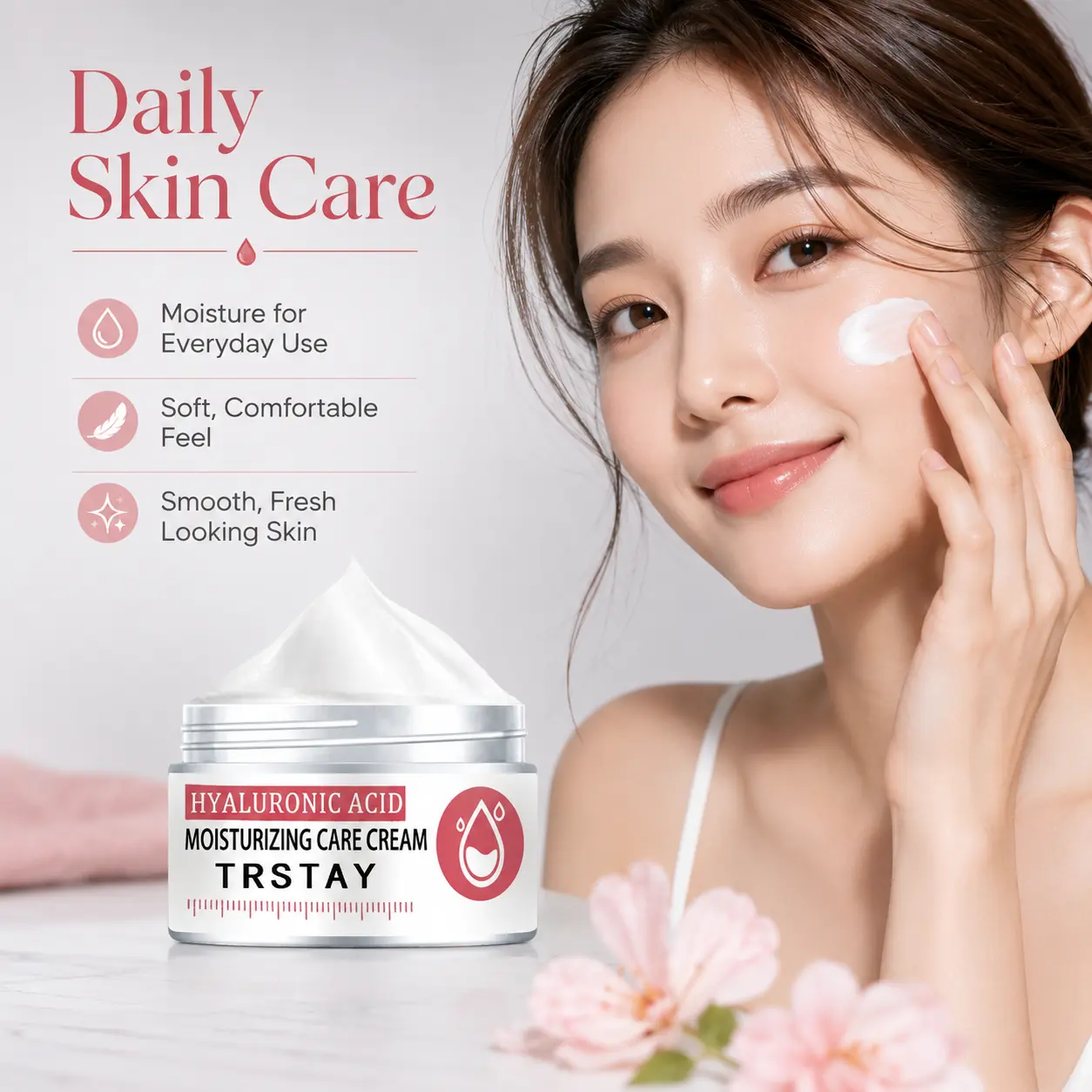 Hyaluronic Eye Cream Moisturizer, Lightweight Hydrating Treatment for Bright, Smooth Under Eyes, Hydrate