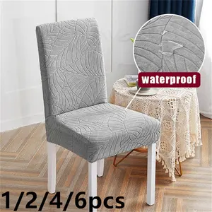 Elastic Dining Chair Covers Set of 1/2/4/6, Dining Chair Slipcover, High Back Seat Protectors for Restaurants Hotels Kitchens, Washable Parsons Chair Cushion, waterproof chair cover、washable chair cover、pet friendly chair cover