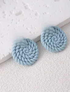 Soul Loops - Light Blue Braided Earrings for Free Spirit Individuals Bohemian Style Jewelry Accessories