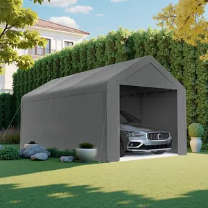 Carport 10x20 Heavy Duty Portable Garage w/Removable Sidewalls & Roll-Up Door Car Canopy Party Tents Waterproof UV Resistant All Weather Car Port for Trucks,Boats